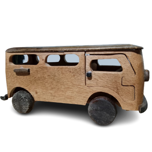 miniatur volkswagen kombi 1980 dari kayu